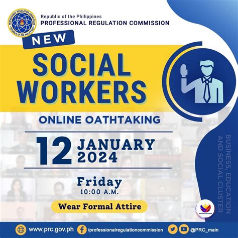 PRC sets virtual oathtaking of new social workers .